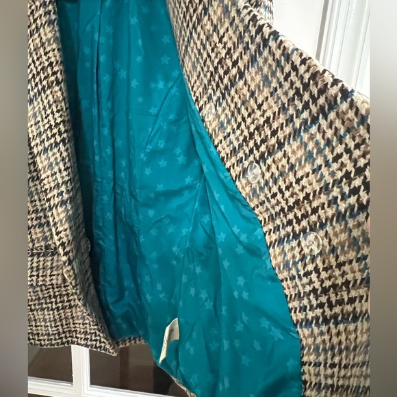 L'AGENCE Kenzie Double Breasted Houndstooth Wool Blend Blazer - Size 8 - Picture 4 of 8